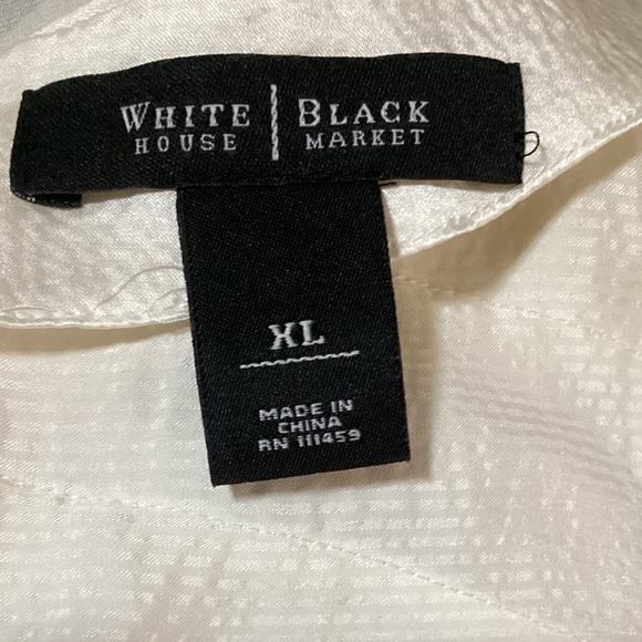 CREAM RUFFLES SLEEVELESS SILK BLOUSE SIZE XL - Picture 8 of 12